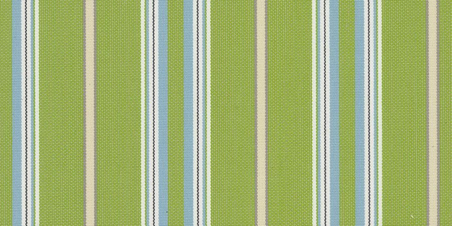 A close up of a green and blue striped fabric.