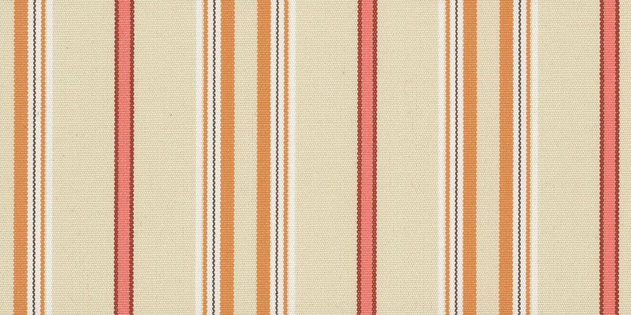 A close up of a pink and orange striped fabric