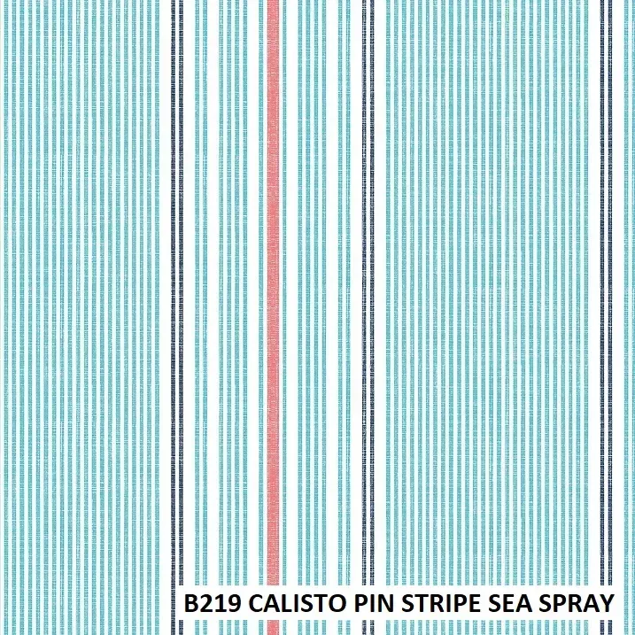 FABRIC CLOSE-UP OF CUSHION COLOR B219 - CALISTO PIN STRIPE SEA SPRAY