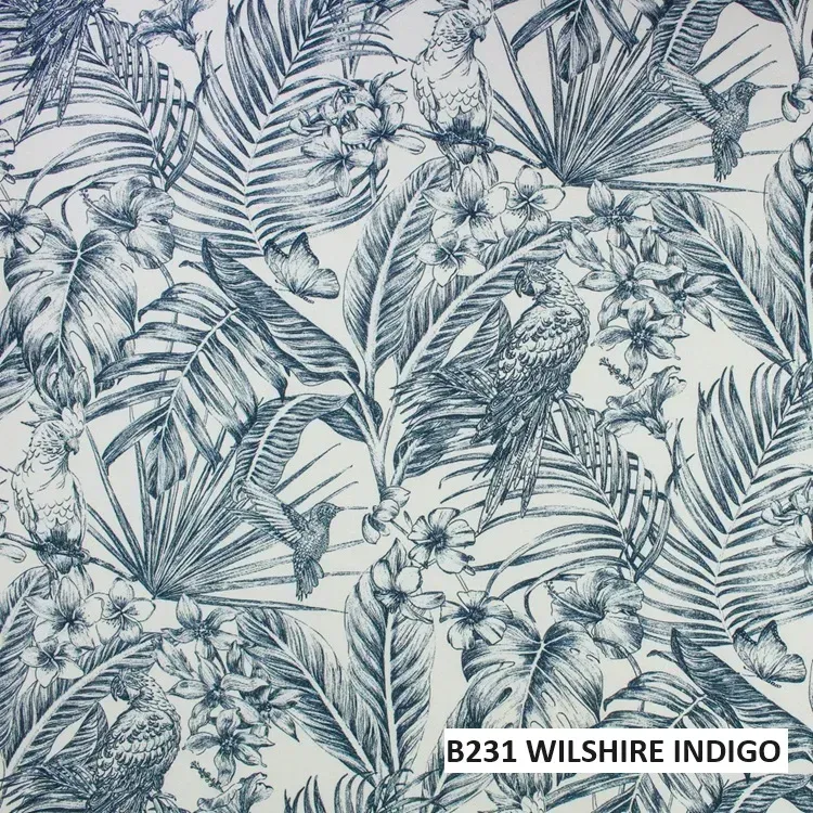 FABRIC CLOSE-UP OF CUSHION COLOR B231-WILSHIRE INDIGO