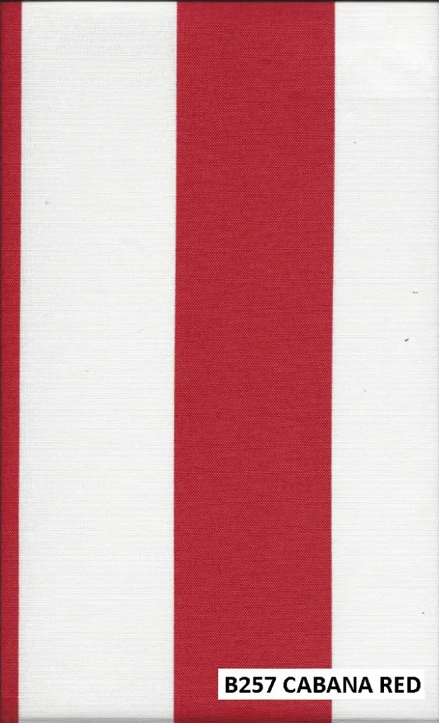 FABRIC CLOSE-UP OF CUSHION COLOR B257 - CABANA RED