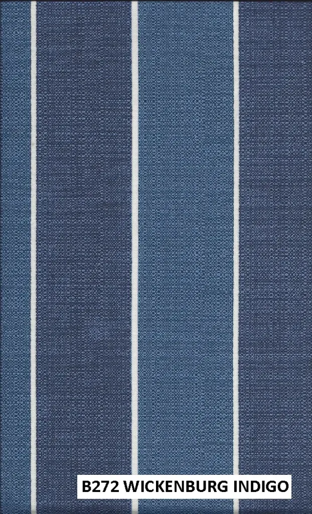 Fabric close-up of cushion color B272 - WICKENBURG INDIGO