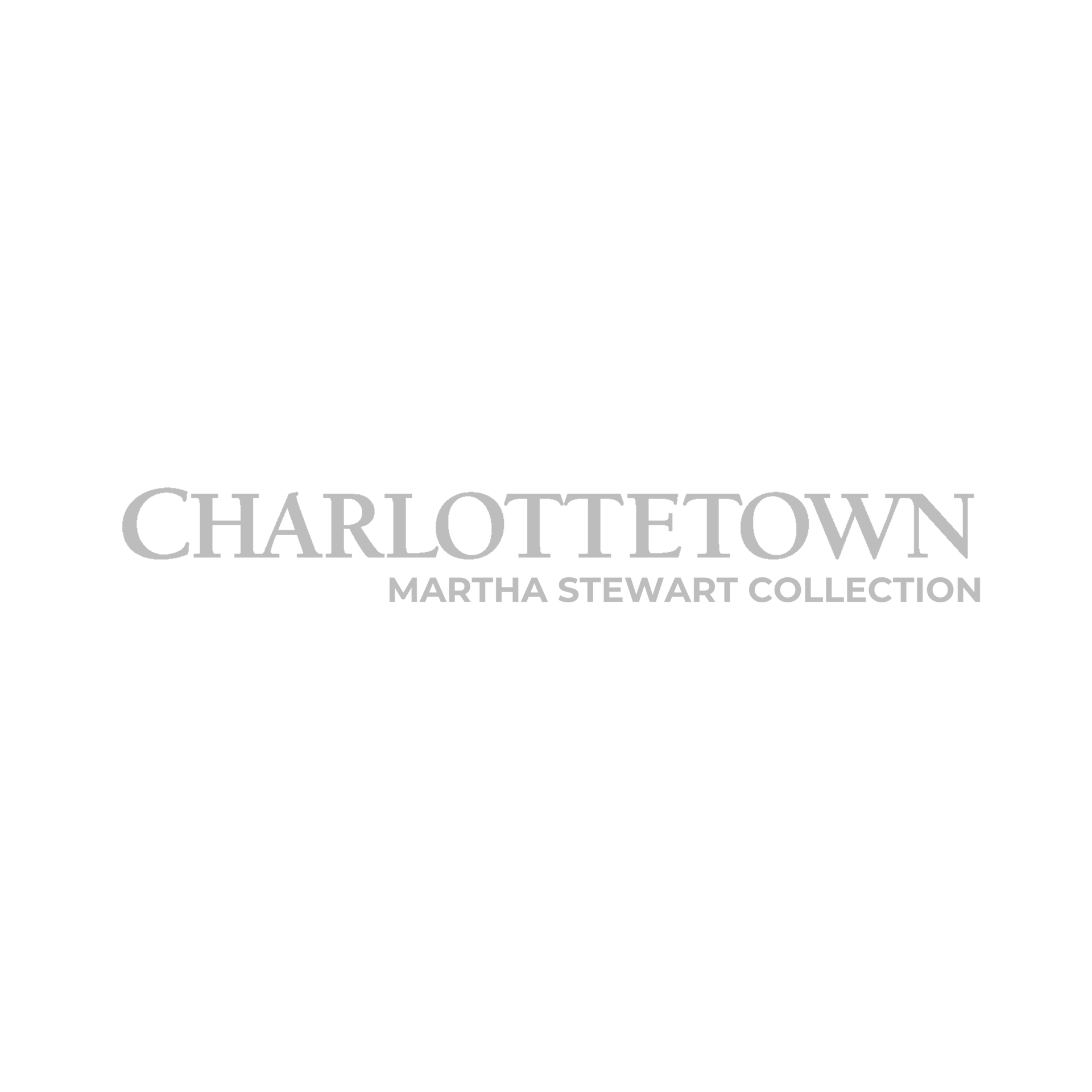 A logo for charlottetown martha stewart collection on a white background.
