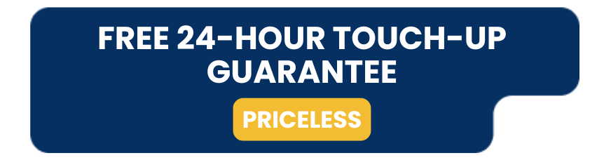 Dark blue banner with white text: