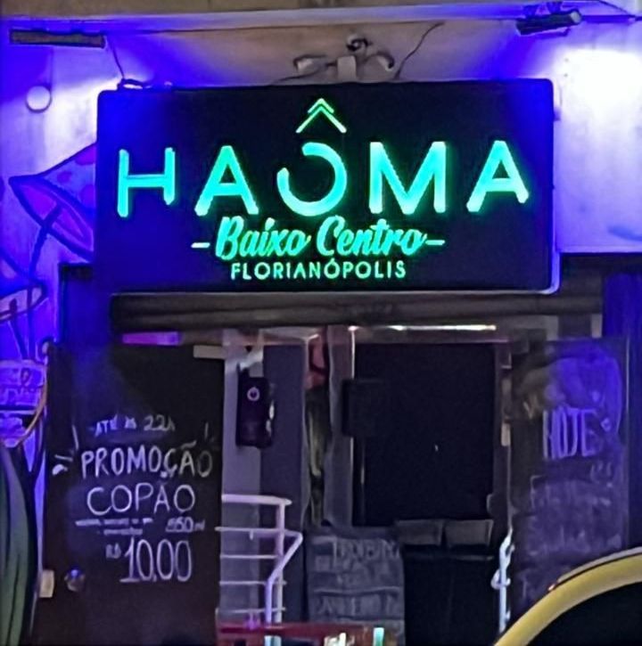 A sign that says hasma baixo centro florianopolis