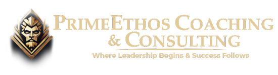 A logo for primeethos coaching and consulting llc
