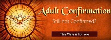This class is for all Catholic adults interested in receiving the Sacrament of Confirmation. The mandatory first session on January 11, 2026, will go over the schedule and class requirements.  The kick-off retreat will be on Saturday, January 24, 2026, at 9 am, in Classroom #6. Thereafter the classes will meet on Sundays from 9:00 - 11:00 am.  We will then attend Mass at 11:00 am.  