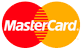 Un gros plan d'un logo Mastercard sur fond blanc.