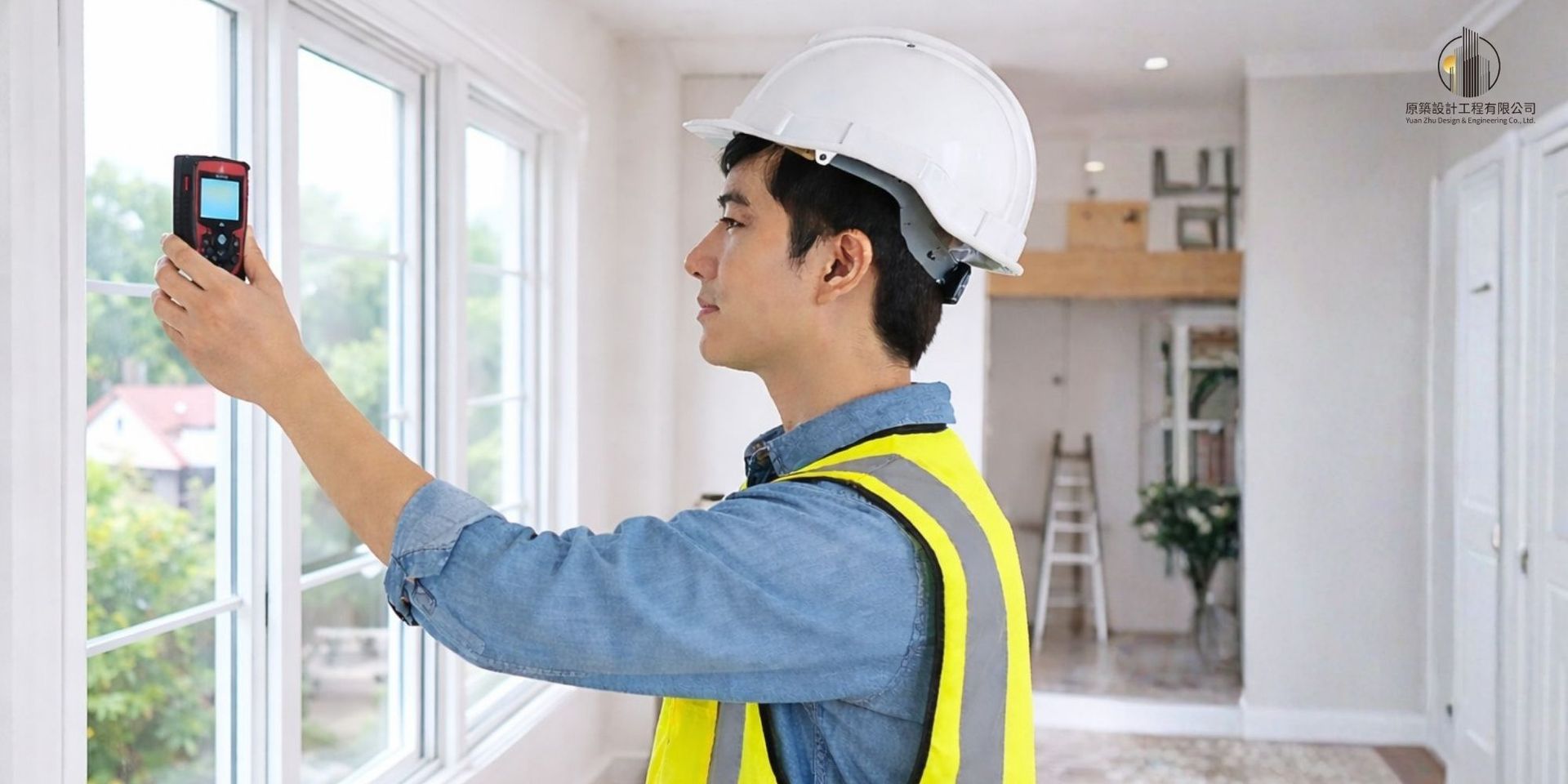 室內設計丈量與驗屋服務_設計師現場檢查漏水壁癌_原築設計工程