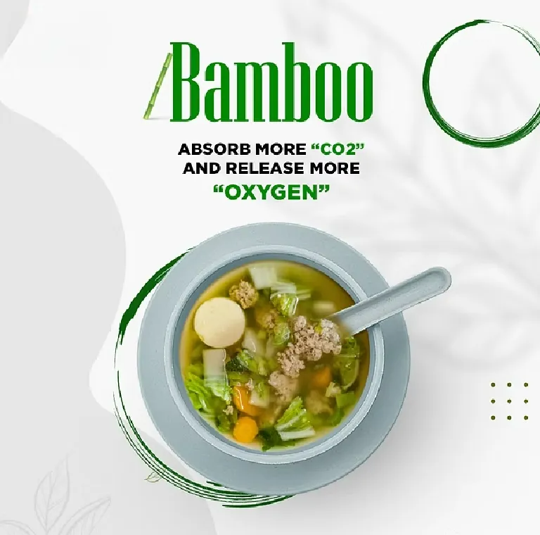 Bio Utensil Bamboo Fiber Set Of 4 Soup Bowl Set