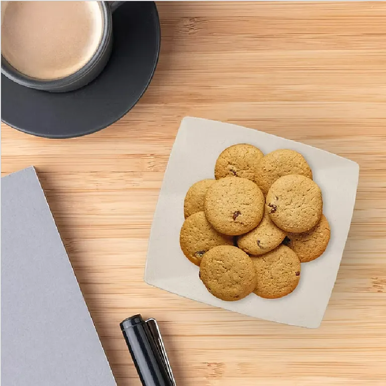 Bio Utensil Bamboo Fiber Set Of 4 Snack Plates