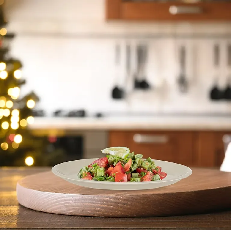 Bio Utensil Bamboo Fiber Set Of 4 Half Plate