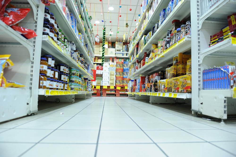 Reparto alimentari di un supermercato