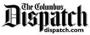 A black and white logo for the columbus dispatch newspaper.