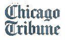 The logo for the chicago tribune is shown on a white background.