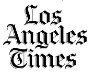 The logo for the los angeles times is black and white.