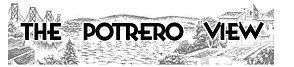 A black and white logo for the potrero view