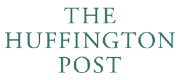 The logo for the huffington post is on a white background.