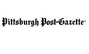 The pittsburgh post-gazette logo is black and white on a white background.