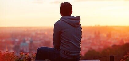 Man at the sunrise — Depression Counseling in Teaneck, NJ