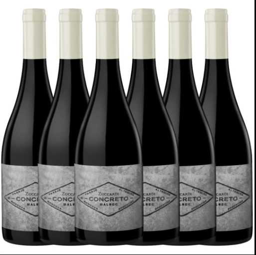 Zuccardi Vino Concreto Malbec Altamira Caja por  6 Botellas 750cc