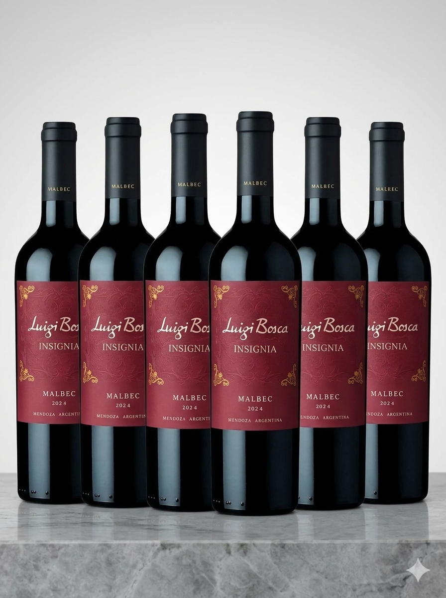 Luigi Bosca Insignia Malbec  caja x 6 Botellas de 750cc