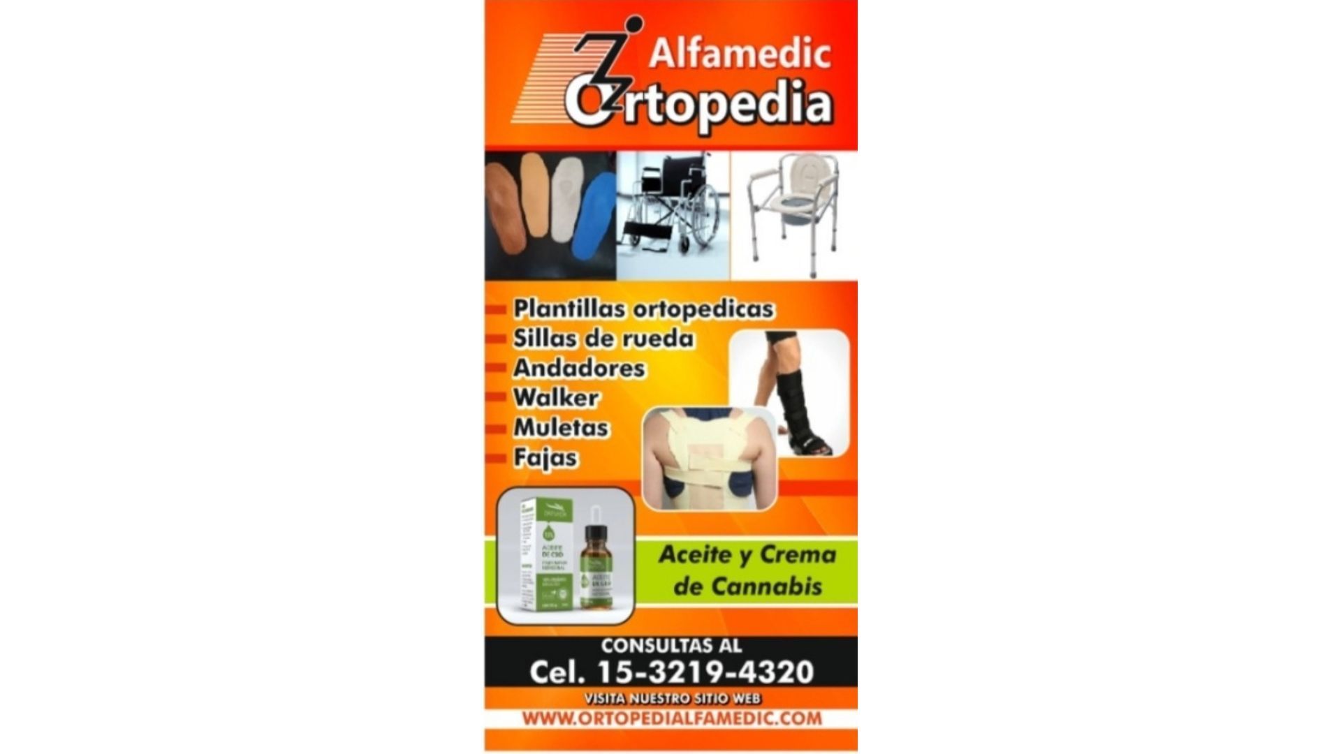 Publicidad de Alfamedic Ortopedia