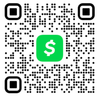 Cash App QR code with green Cash App logo.
