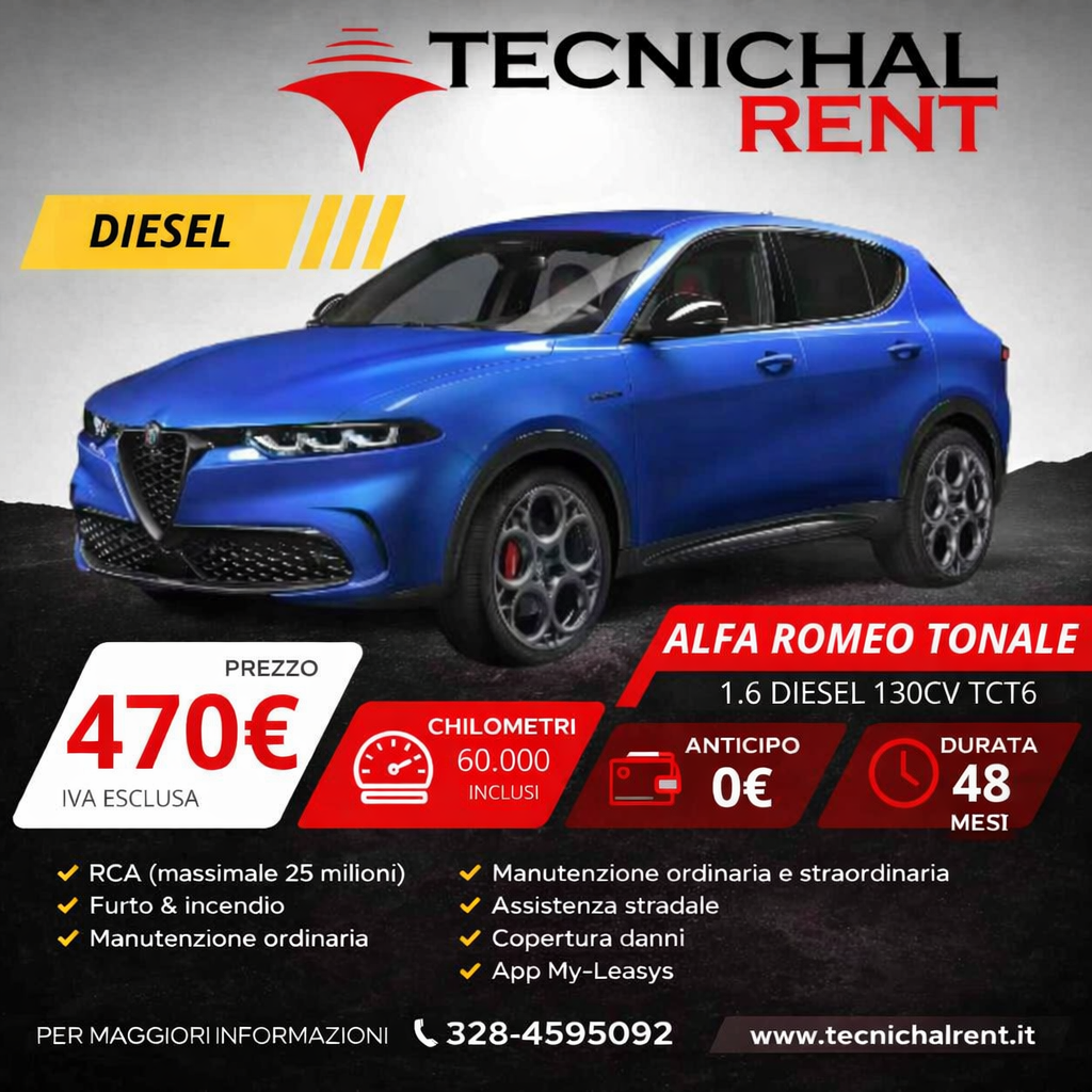 NUOVA Alfa Romeo TONALE 1.6 Diesel 130CV TCT6