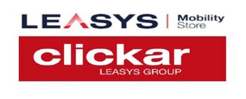 Logo raffigurante LEASYS e testo cliccabile, con visualizzato Mobility Store, sotto il testo cliccabile è scritto LEASYS Group, il tutto su sfondo rosso.
