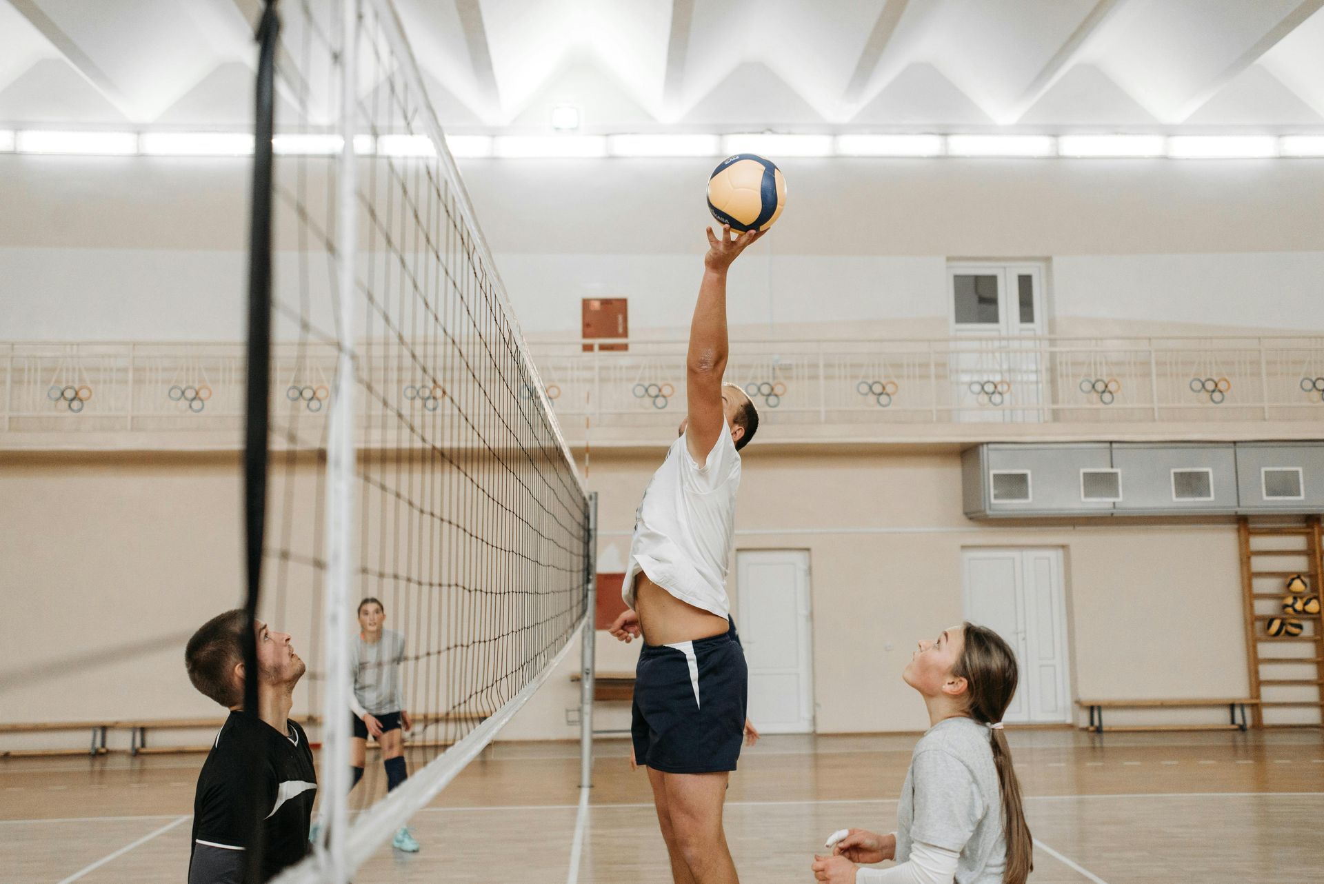 Youth participating in a volleyball program at the Boys & Girls Clubs of Johnson County in Franklin,