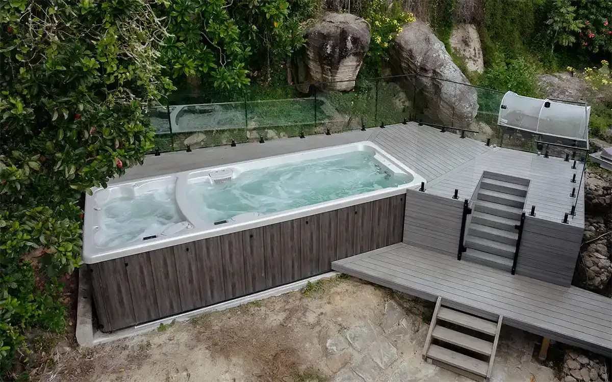 Halo 5.8 freshwater swim spa from Q Luxe Pools, ACT 