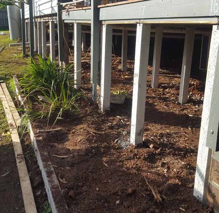 Underpinning a building near Dandenong