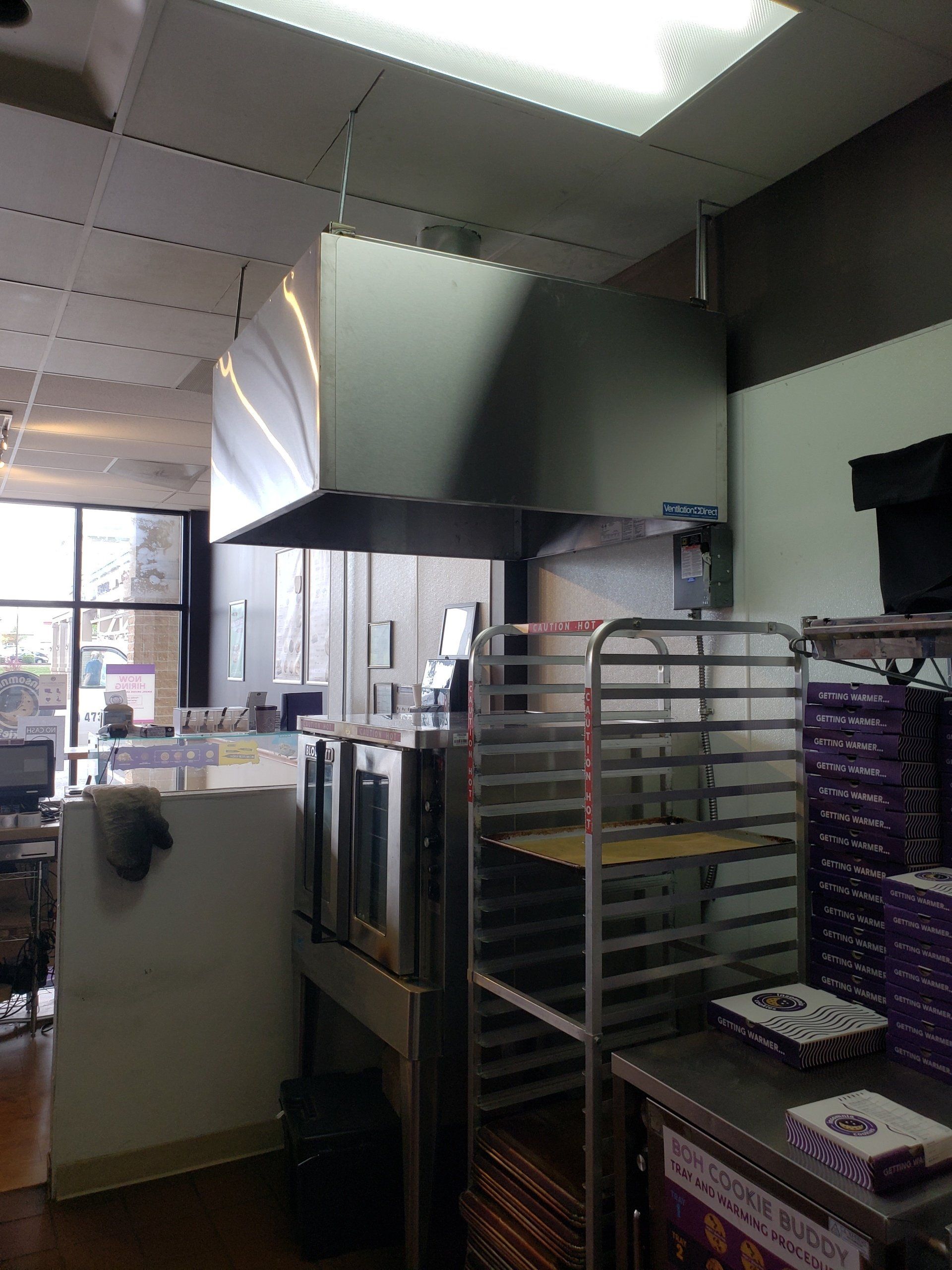 Boil Company, Charlottesville VA. Type 2 Hood.  Exhaust Fan Installation. Independent Electrical Circuit.