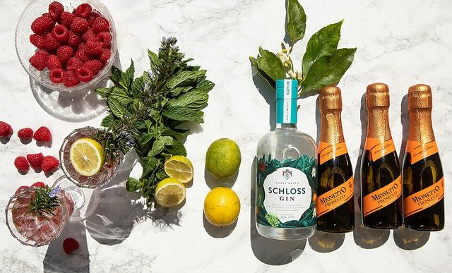 Gintail Himbeeren Prosecco, & - Rezept Gin mit Cocktail Prosecco