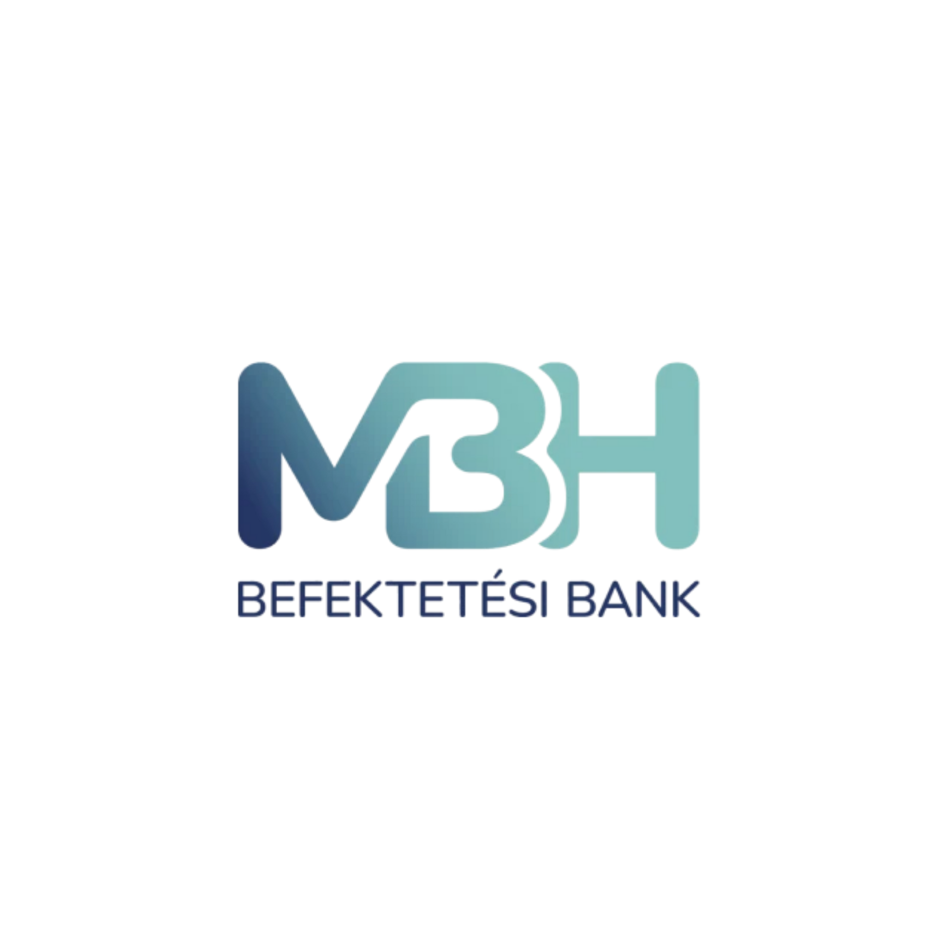 MBH Befektetési Bank logo: stylized letters MBH in teal and dark teal, text 