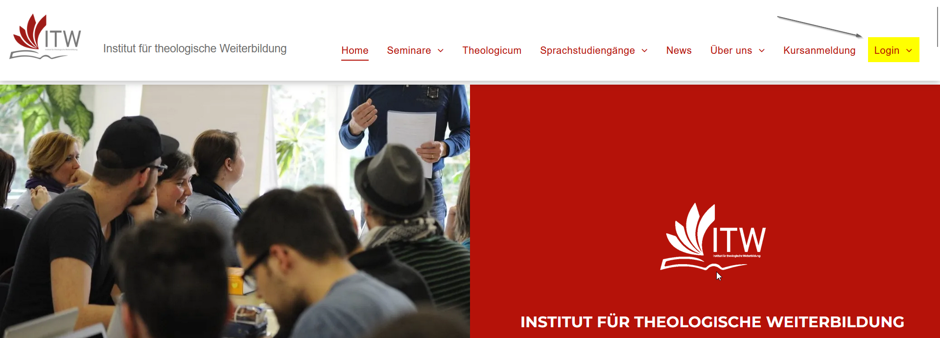 LoginBereich für Studenten