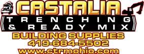 Castalia Trenching & Ready Mix logo with contact information.