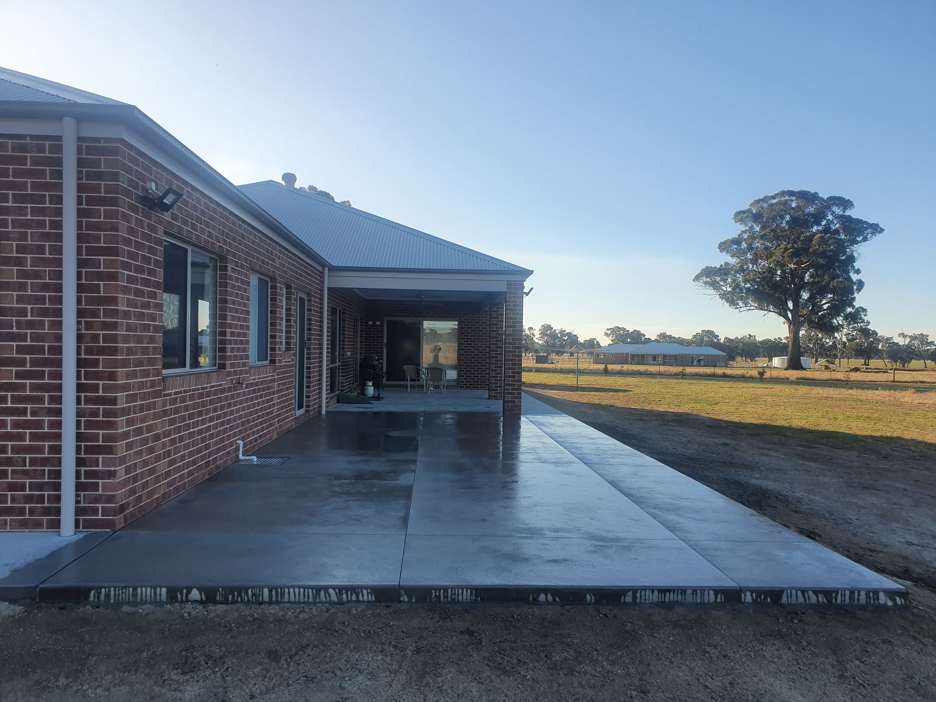 A new concrete patio slab — Colombera Constructions In Wodonga, VIC