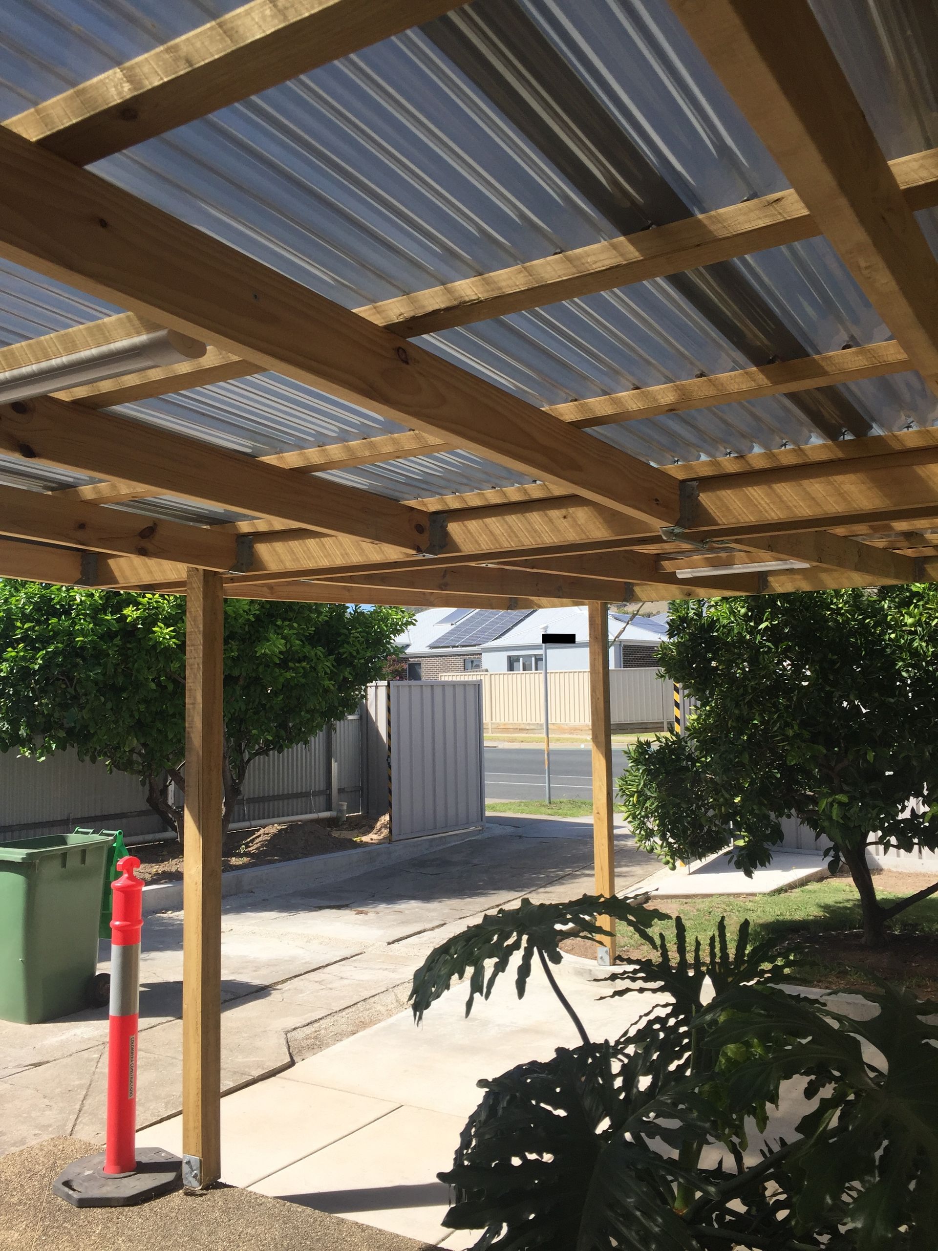 newly installed roof over verandah— Colombera Constructions In Wodonga, VIC