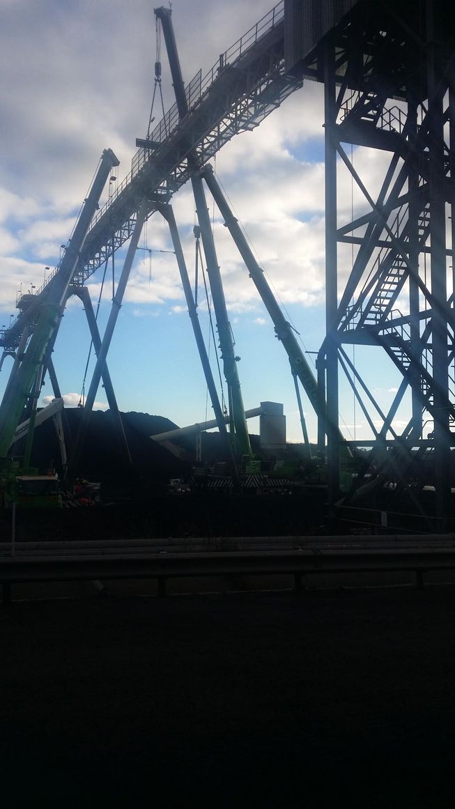 trestle replacement in progress