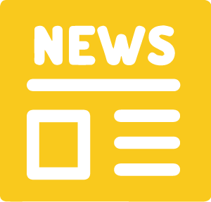 a yellow icon with the word news on it