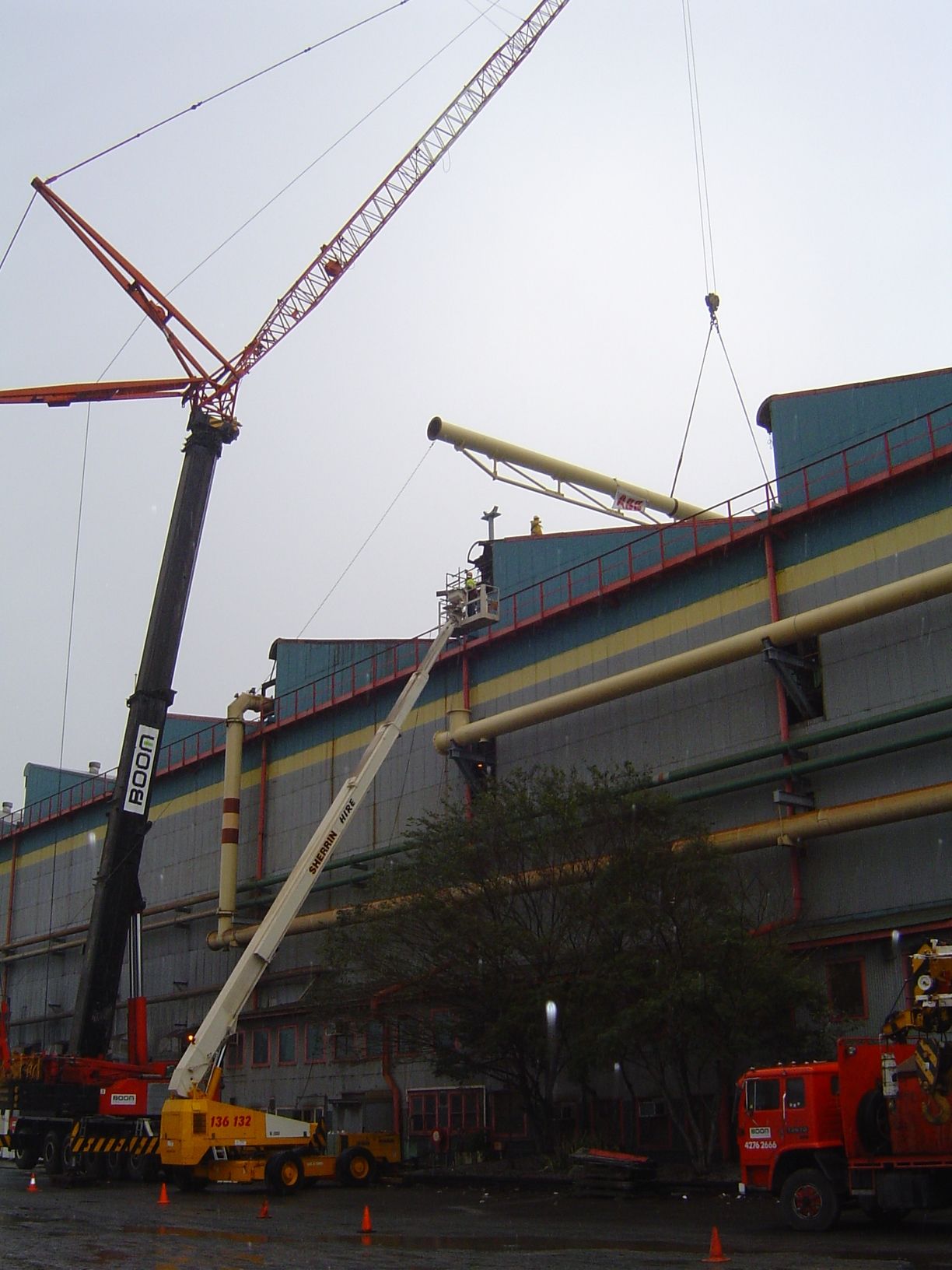 a large crane at work