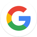 The google logo is in a circle on a white background.