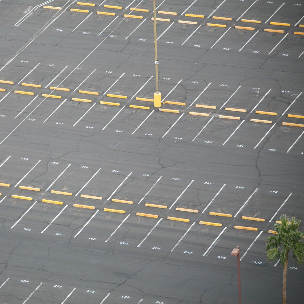 Empty Parking Area — Fullerton, CA — PAV-KOTE Inc.