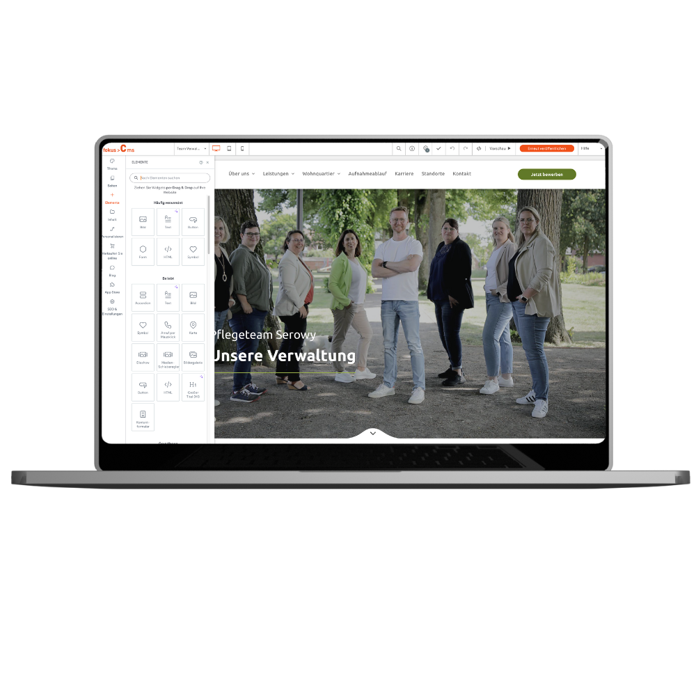 Pflegedienst Website Optimierung