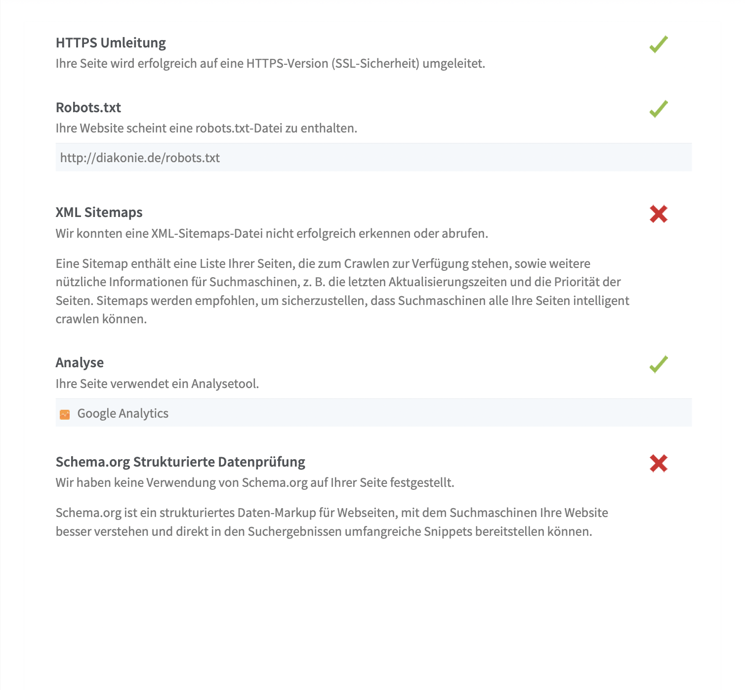 SEO Analyse Karriereseite Pflege