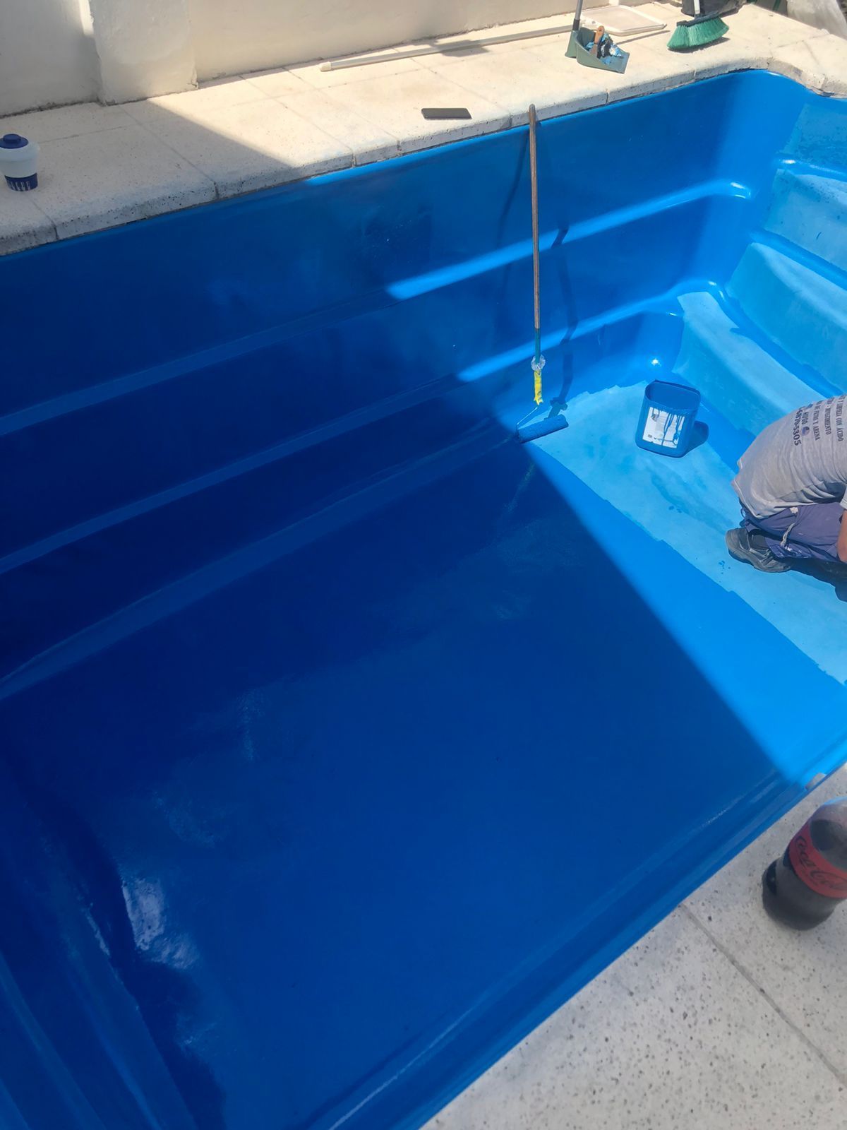 Piscina en reparación