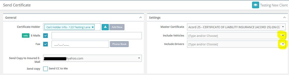A screenshot of a website with a yellow arrow pointing to the right.