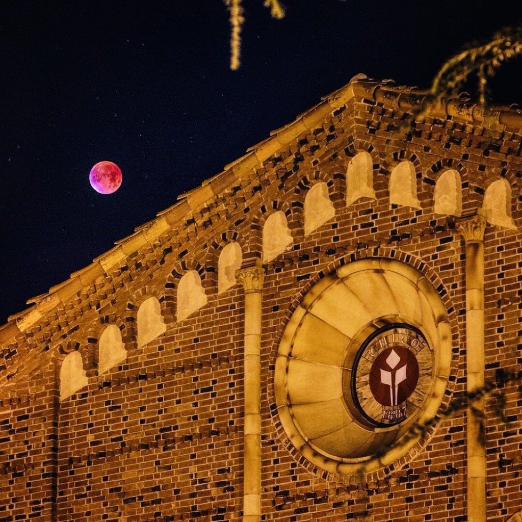 Image of Chico State and blood moon
